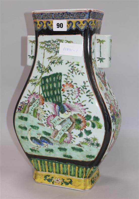 A Chinese famille rose vase height 39cm